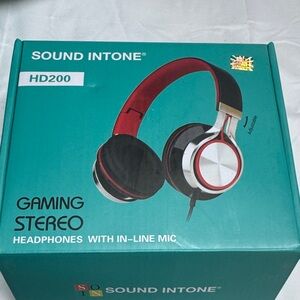 HD200 Over-Ear Headphones - Red and Black